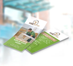 4"x9" custom double sided rack cards advertising Home Repairs small business