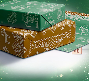 beat the rush with colorful, custom wrapping paper