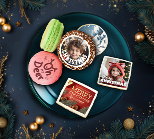 Whether you're promoting a business or announcing events, bakery fresh cookies can be customized with your image, logo or design. Order sugar cookies, macarons, or chocolate covered Oreos.