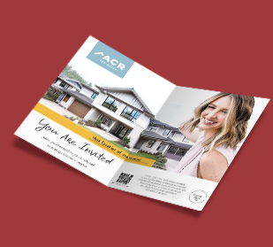 Custom 8.5"x5.5" double sided greeting card with small business branding, C1S stock and gloss coating