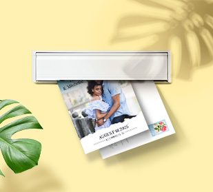 postcards in a mailbox